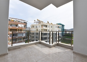 شقة غرفتين وصالة مفروشة ضمن مجمع سكني في شارع بارباروس - مهموتلار / الانيا 