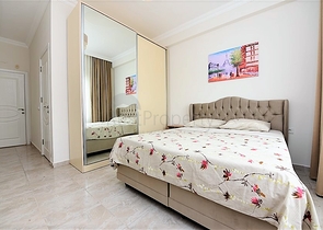 شقة غرفتين وصالة مفروشة ضمن مجمع سكني في شارع بارباروس - مهموتلار / الانيا 