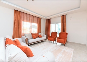 شقة غرفتين وصالة مفروشة ضمن مجمع سكني في شارع بارباروس - مهموتلار / الانيا 