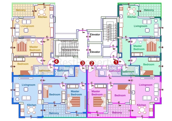 مجمع سكني حديث قريب من البحر في مهموتلار / الانيا 