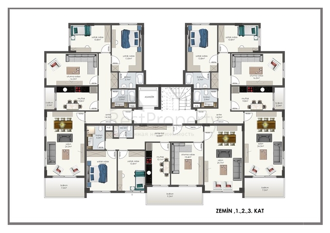 بسعر منافس - شقة ثلاث غرف وصالة في جيكجلي / الانيا 