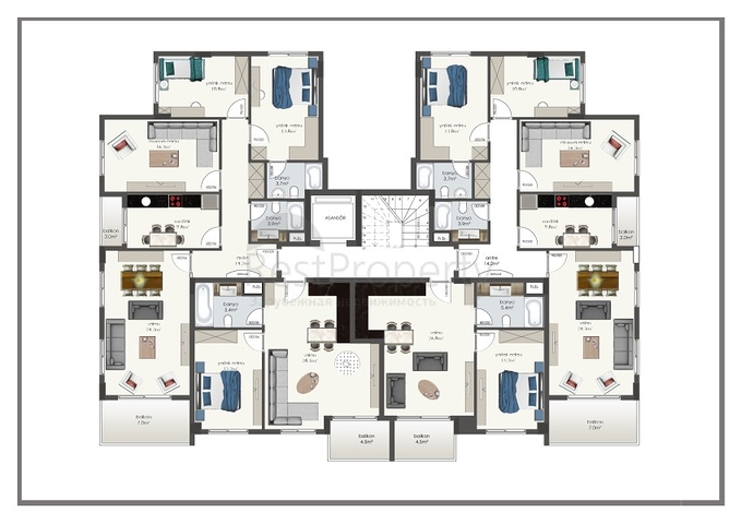 بسعر منافس - شقة ثلاث غرف وصالة في جيكجلي / الانيا 
