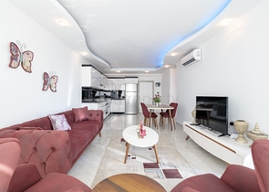 تصميم عصري حديث - شقة غرفتين وصالة ضمن مجمع فاخر في اوبا / الانيا 