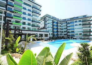 شقة عائلية تصميم ثلاث غرف وصالة - اطلالة بحر - ضمن مجمع مميز في الانيا 