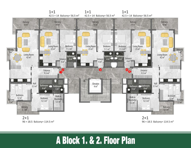 خيارات متنوعة من الشقق ضمن مجمع سكني حديث في اوبا / الانيا 