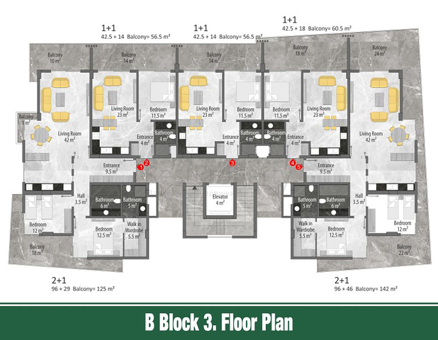 خيارات متنوعة من الشقق ضمن مجمع سكني حديث في اوبا / الانيا 