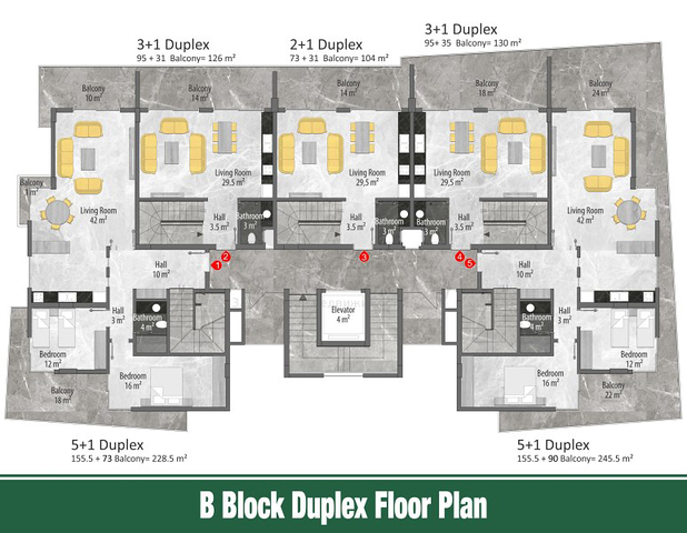 خيارات متنوعة من الشقق ضمن مجمع سكني حديث في اوبا / الانيا 