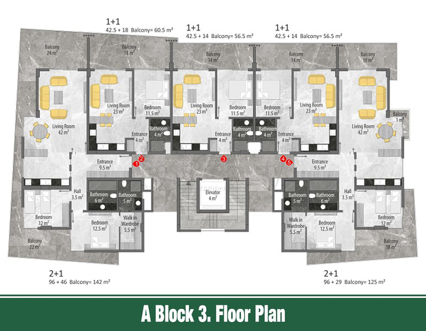 خيارات متنوعة من الشقق ضمن مجمع سكني حديث في اوبا / الانيا 
