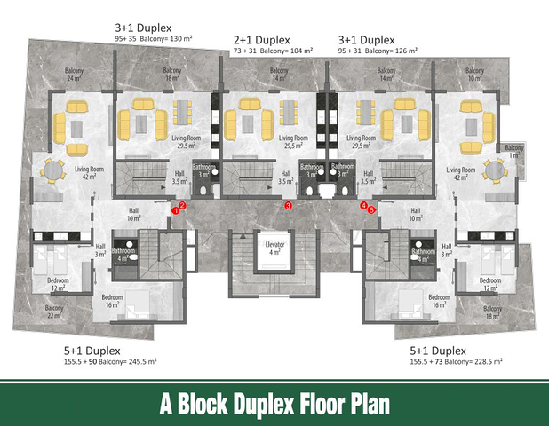 خيارات متنوعة من الشقق ضمن مجمع سكني حديث في اوبا / الانيا 