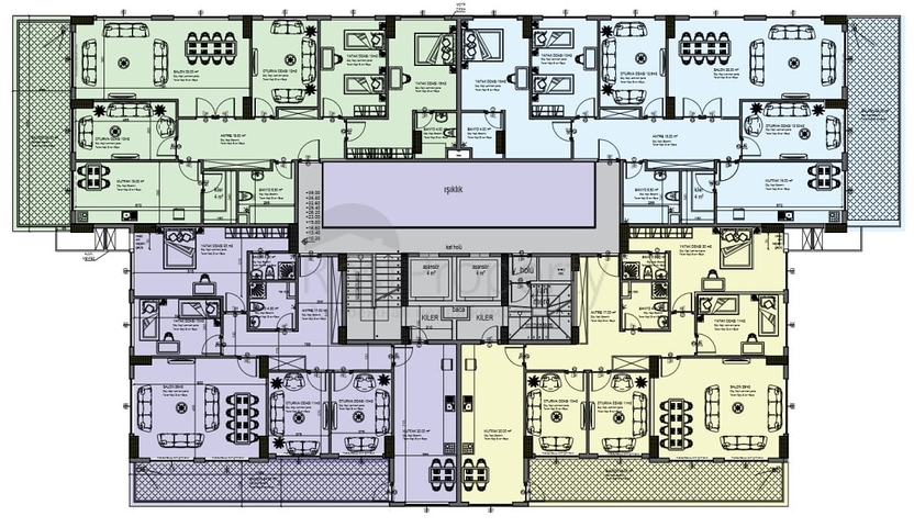 شقق عائلية واسعة - مجمع سكني جديد - في مهموتلار / الانيا 