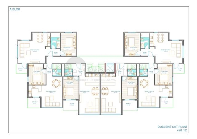 شقق جديدة للبيع في كونيالتي / انطاليا 
