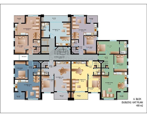 شقق للبيع ضمن مجمع استثماري فاخر في انطاليا 