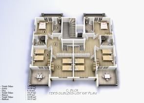 شقق بمساحات مختلفة على ضفاف النهر في كيستيل / ألانيا 