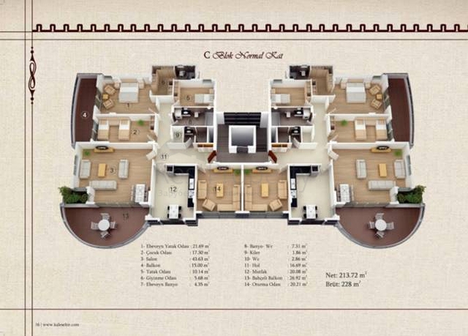 مجمع فاخر بشقق عصرية للبيع في جيكجيللي / الانيا 