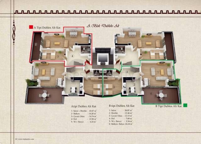 مجمع فاخر بشقق عصرية للبيع في جيكجيللي / الانيا 