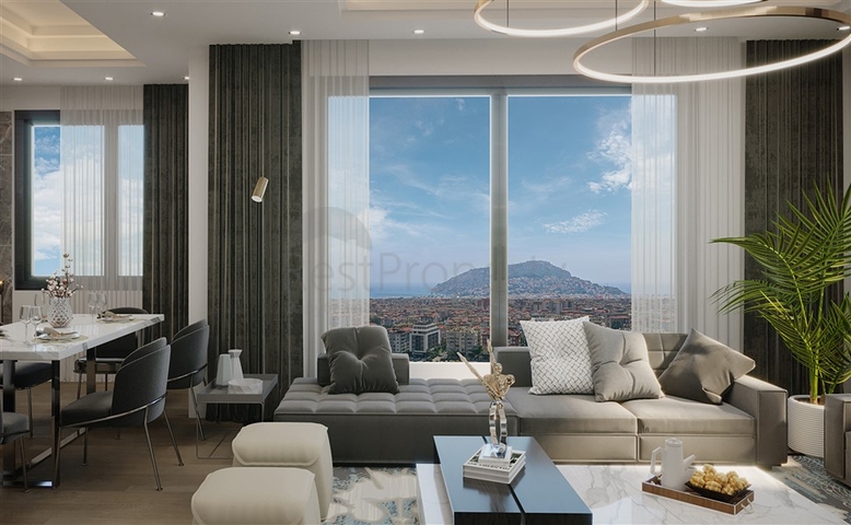 اطلالة بحر وقلعة - دوبلكس فاخرة 4 غرف وصالة - في مركز الانيا 