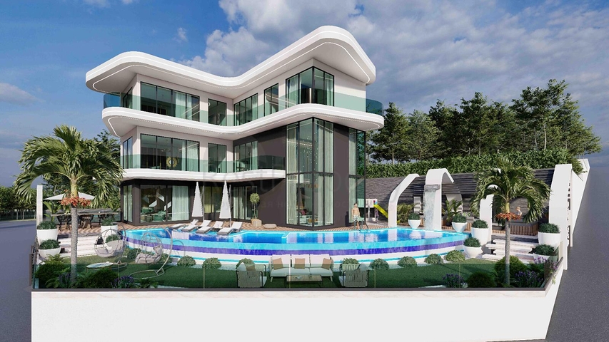 فيلا مستقلة فاخرة - تصميم 6 غرف - في كارجي جاك / الانيا 