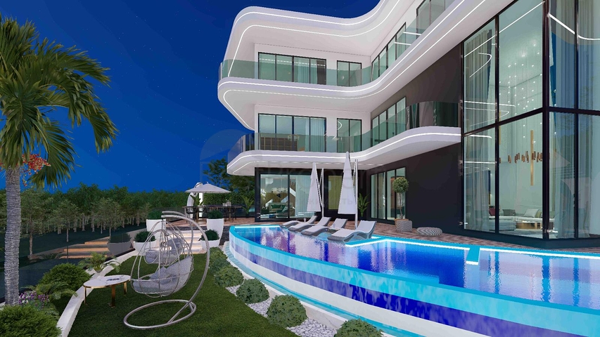 فيلا مستقلة فاخرة - تصميم 6 غرف - في كارجي جاك / الانيا 