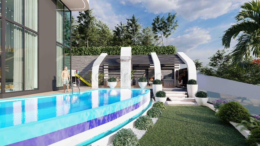 فيلا مستقلة فاخرة - تصميم 6 غرف - في كارجي جاك / الانيا 