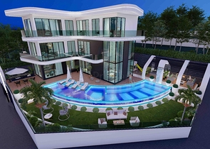 فيلا مستقلة فاخرة - تصميم 6 غرف - في كارجي جاك / الانيا 