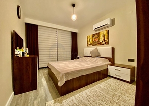 ضمن مجمع مميز - شقة باطلالة بحر -تصميم 1+1 - مؤثثة - في كارجي جاك / الانيا 