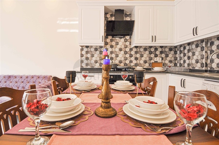 شقة فاخرة - 2 غرفة وصالة مع الاثاث - ضمن مجمع ممتاز - في اوبا / الانيا 