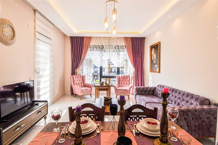 شقة فاخرة - 2 غرفة وصالة مع الاثاث - ضمن مجمع ممتاز - في اوبا / الانيا 