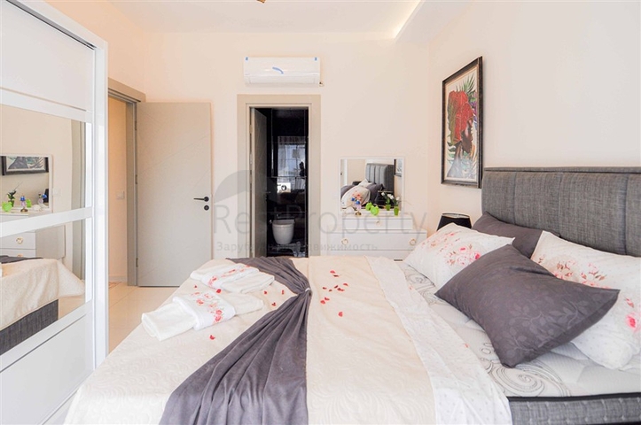 شقة فاخرة - 2 غرفة وصالة مع الاثاث - ضمن مجمع ممتاز - في اوبا / الانيا 