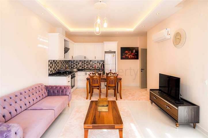 شقة فاخرة - 2 غرفة وصالة مع الاثاث - ضمن مجمع ممتاز - في اوبا / الانيا 