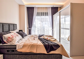 شقة فاخرة - 2 غرفة وصالة مع الاثاث - ضمن مجمع ممتاز - في اوبا / الانيا 