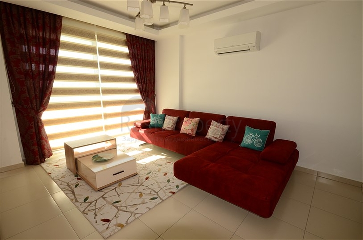 اطلالة بحر - مجمع فاخر -شقة 2 غرفة وصالة - مفروشة - في مهموتلار / الانيا 