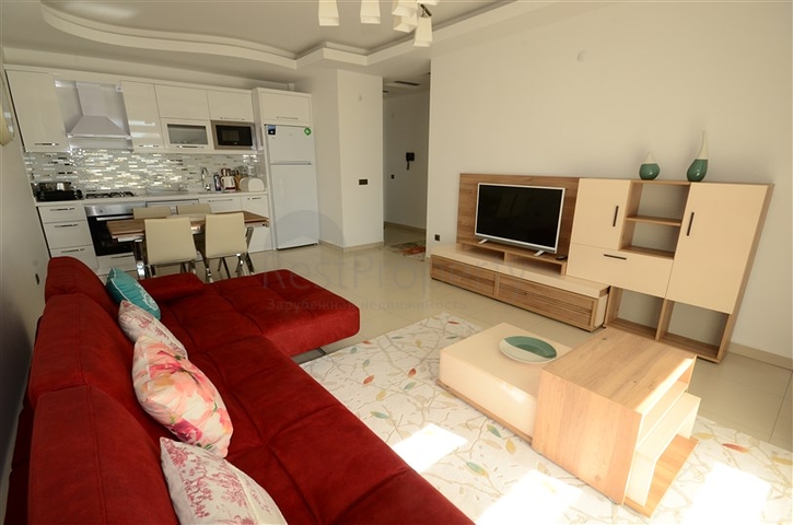 اطلالة بحر - مجمع فاخر -شقة 2 غرفة وصالة - مفروشة - في مهموتلار / الانيا 