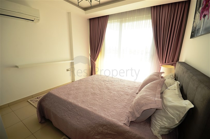 اطلالة بحر - مجمع فاخر -شقة 2 غرفة وصالة - مفروشة - في مهموتلار / الانيا 