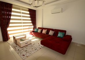 اطلالة بحر - مجمع فاخر -شقة 2 غرفة وصالة - مفروشة - في مهموتلار / الانيا 