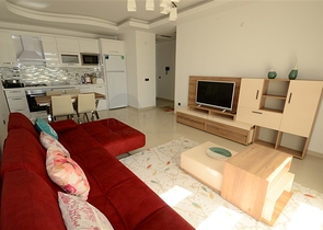 اطلالة بحر - مجمع فاخر -شقة 2 غرفة وصالة - مفروشة - في مهموتلار / الانيا 