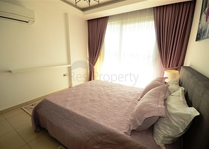 اطلالة بحر - مجمع فاخر -شقة 2 غرفة وصالة - مفروشة - في مهموتلار / الانيا 