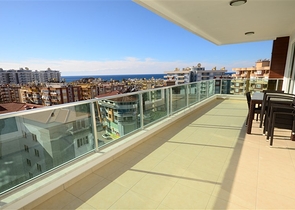 اطلالة بحر - مجمع فاخر -شقة 2 غرفة وصالة - مفروشة - في مهموتلار / الانيا 