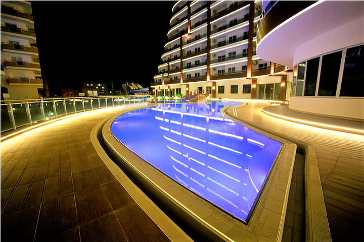 اطلالة بحر - مجمع 5 نجوم - شقة 2 غرفة وصالة - في مهموتلار / الانيا 