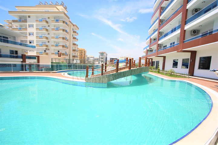 اطلالة بحر - مجمع 5 نجوم - شقة 2 غرفة وصالة - في مهموتلار / الانيا 