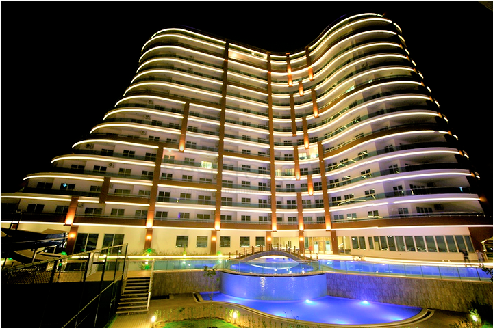 اطلالة بحر - مجمع 5 نجوم - شقة 2 غرفة وصالة - في مهموتلار / الانيا 