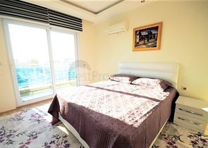 اطلالة بحر - مجمع 5 نجوم - شقة 2 غرفة وصالة - في مهموتلار / الانيا 