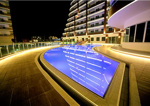 اطلالة بحر - مجمع 5 نجوم - شقة 2 غرفة وصالة - في مهموتلار / الانيا 