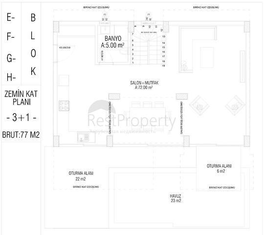 مناسب للحصول على الجنسية التركية -فلل فاخرة -مستقلة مع مسبح خاص -في مركز الانيا 