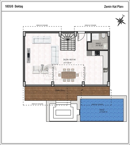مناسب للحصول على الجنسية التركية -فلل فاخرة -مستقلة مع مسبح خاص -في مركز الانيا 