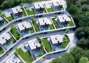 مناسب للحصول على الجنسية التركية -فلل فاخرة -مستقلة مع مسبح خاص -في مركز الانيا 