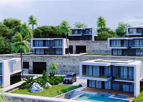 مناسب للحصول على الجنسية التركية -فلل فاخرة -مستقلة مع مسبح خاص -في مركز الانيا 