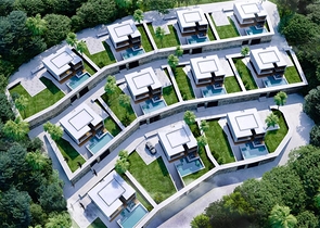 مناسب للحصول على الجنسية التركية -فلل فاخرة -مستقلة مع مسبح خاص -في مركز الانيا 