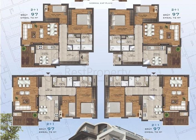 بالتقسيط - شقق ضمن مجمع قيد الانشاء -في منطقة افسلار / الانيا 