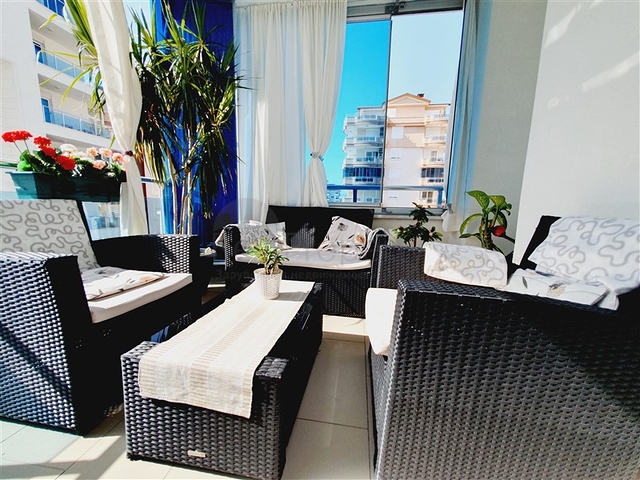 ضمن مجمع فاخر - شقة عائلية - غرفتين وصالة -مفروشة - في مهموتلار / الانيا 