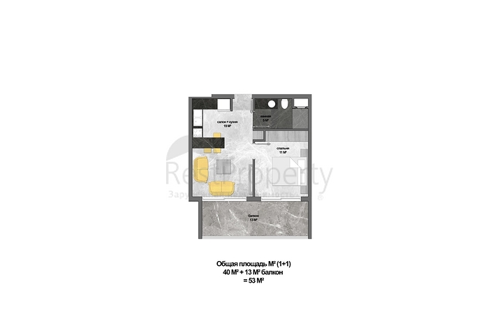 في مركز المدينة -شقة غرفة وصالة - مجمع سكني حديث - الانيا 